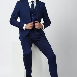 peter england Men Single Breasted Solid Suit-picture-27
