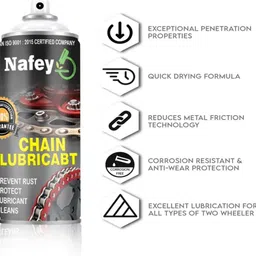 nafey Combo Chain Cleaner+Chain Lubricant+With Brush All Chain Clean Motorcycle Chain Clean & Chain Lube & With Brush Protection Best Quality Chain Oil image 4