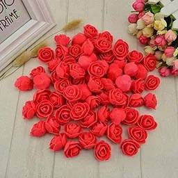 well art gallery Artifical Foam rose small smooth red rose for home table Decor (Red, Pack of 50) Red Rose Artificial Flower-picture-22