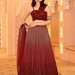 Digital Print Semi Stitched Lehenga Choli-image-0
