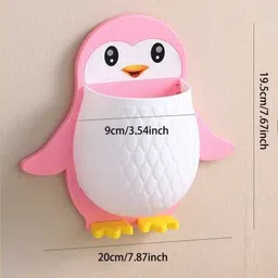 webdealz Multipurpose Organizer Penguin Rack Shelf for Home & Kitchen/Office x3.502 Plastic Wall Shelf image 3