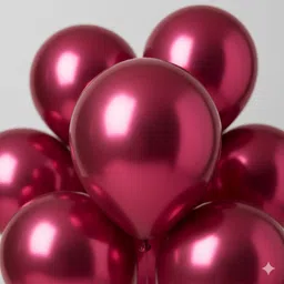 shreeshyamenterprises Solid Burgundy Chrome Birthday Anniversary Baby Shower Wedding Party Decoration Pack Balloon image 4