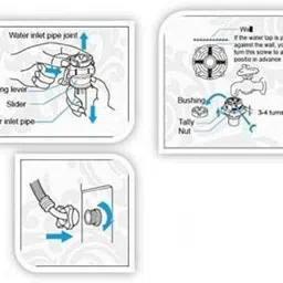 sarah 1 - Meter Top Loading Fully Automatic Washing Machine Inlet Hose Pipe image 3