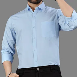 mildin Men Slim Fit Solid Spread Collar Formal Shirt-picture-26