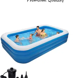 ecom bharat PREMIUM 10 Fts LENGTH AND 6 Fts WIDTH RECTANGULAR WATER SWIMMING POOL Inflatable Swimming Pool, Inflatable Toy Pump-picture-28