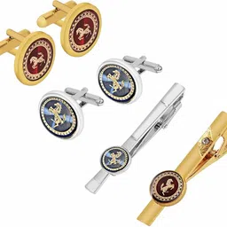 EXOTICA Fashions Stainless Steel Cufflink & Tie Pin Set-picture-17