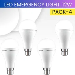 guggu 12W Rechargeable Inverter LED Bulb with Upto 4H.Power Cut Lighting Pack of_4U272 4 hrs Bulb Emergency Light-picture-29