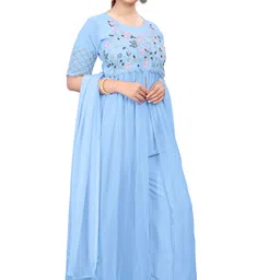 worldoffeshion New designer kurta Pant set Embroidered Kurta, Salwar & Dupatta Set image 4