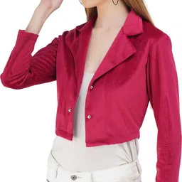 aol Women Solid Single Breasted Party Blazer image 3