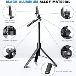 fire turtle 3-in-1 Bluetooth Selfie Stick with Tripod Stand Extendable & Versatile Tripod image 3