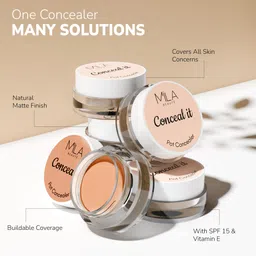 mila beauté Conceal It Pot Concealer With SPF 15 & Vitamin-E Light Weight Full Coverage Concealer image 3