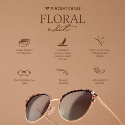 vincent chase UV Protection Cat-eye Sunglasses (56) image 5