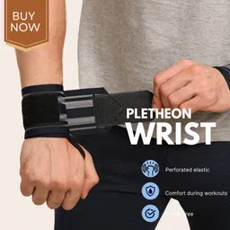 pletheon Wrist Wraps with Thumb Loop for Gym | Compression Support for Weightlifting Wrist Support image 2