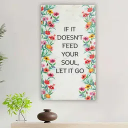 posh n plush IF IT Doesn't Feed Your Soul Let It Go White Marble Wall Art-picture-34