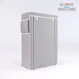 flipkart perfect homes 5 Shelf Plastic Pipe & Cover PP Collapsible Wardrobe image 2