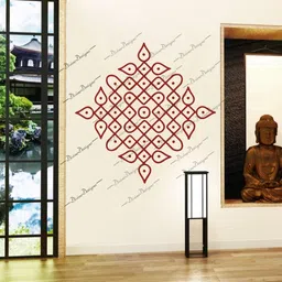 divinedesigns 41 cm Rangoli Design Art Self Adhesive Sticker For Home Self Adhesive Sticker-picture-23