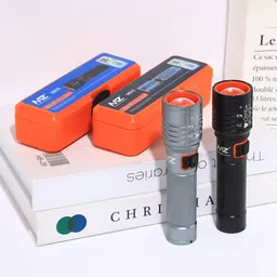 mz 035 -ZOOMABLE LED METAL 5 MODE Flashlight, Super Bright Torch image 4