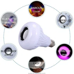 Shifozaa LED Portable Wireless Remote Control Music RGB Bulb Smart Bulb image 2