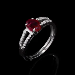 ushara Silver ring for women | adjustable | rakhi gift for sister Red Fire 925 Sterling Silver Ring-picture-17