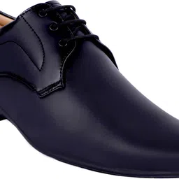 aaeshu Men's Comfortable black color derby office shoe Lace Up For Men image 4