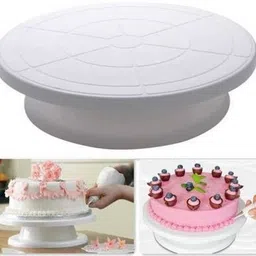 payton Cake Decorating Revolving Icing Turntable Stand Rotating Platform Plastic Cake Server image 2