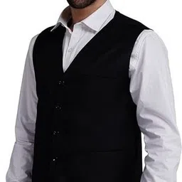 apkr Solid Men Waistcoat image 3