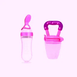 msnl MULTICOLOR PINK NIBBLER WITH SPOON FOR FEEDING BABY BOTTLE AND NOT HARMFULL Feeder-picture-21
