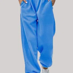 Women Solid Blue Track Pants-image-60