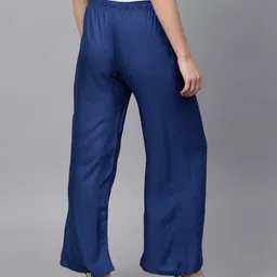 go gazab Women Regular Fit Dark Green Viscose Rayon Trousers image 2