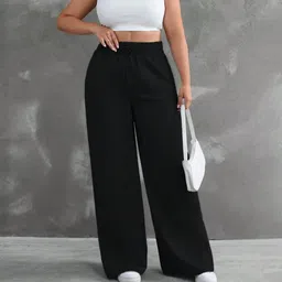 dockstreet Women Solid Black Track Pants-picture-18