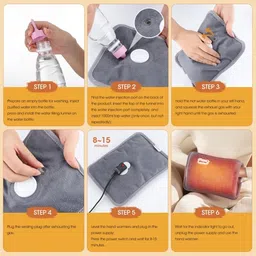 fluent Electric Hot Water Bag with Auto Power Cut-Off for pain relief Warm Bag Electrical 1 L Hot Water Bag image 5