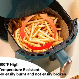 wolblix 100Pcs Air Fryer Disposable Paper Liner, Non-Stick Parchment Air Fryer Air Fryer image 4
