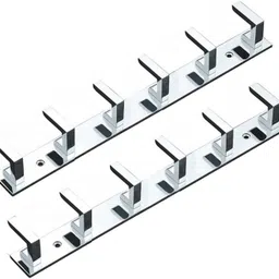 albatroz Stainless Steel 6 Pin Cloth Hanger, Hook Rail Pack of 2 Hook Rail 6-picture-20