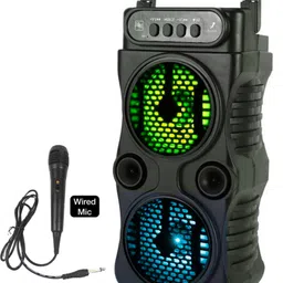 VOIZO Bluetooth Karaoke Speaker 10W Dual Speakers, RGB, Mic, Hi-Fi Sound 10 W Bluetooth Laptop/Desktop Speaker-picture-31