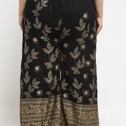 style prezone Women Relaxed Black Viscose Rayon Trousers image 2