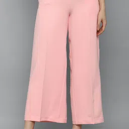 allen solly Women Regular Fit Pink Pure Cotton Trousers-picture-15