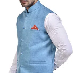 qitty Men Solid Single Breasted Festive & Wedding Blazer image 3