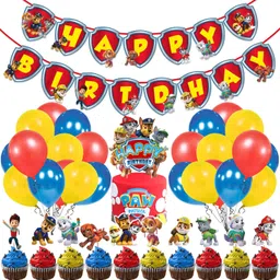 Paw Patrol Party Supplies, Paw Patrol Birthday Decorations for Boys(Pack of 37)-image-70