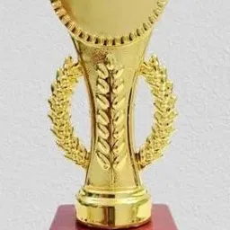 afiya international Metallic Fiber 3 Star Golden Winning Trophy/Award for Winners Trophy (9.5 INCH) Trophy image 1