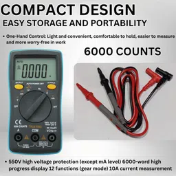 octec Digital Multimeter 6000 Counts, AC/DC Voltage, Current, NCV, Auto Range Digital Multimeter image 2
