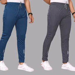 anand Pack of 4 Men Chevron/Zig Zag Multicolor Track Pants image 4