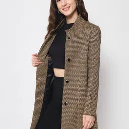 trufit Tweed Self Design Coat For Women image 3