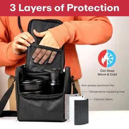 mumma's life Lunch Box for Office Use – Microwave Safe 3-Container Set 4 Containers Lunch Box image 3