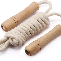 Wooden Handle Adjustable Cotton Rope For Men & Women Jumping Rope Freestyle Skipping Rope-image-61