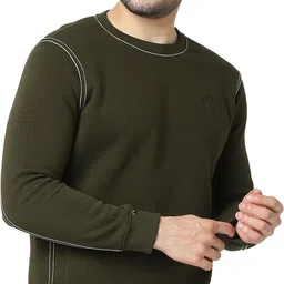 spykar Men Full Sleeve Solid Sweatshirt image 3