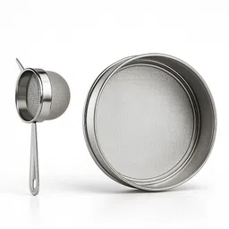 karansuperstore Stainless Steel Aata channi and Tea Channi Combo, Sieve/Strainer-(Pack of 2) Sieve-picture-22