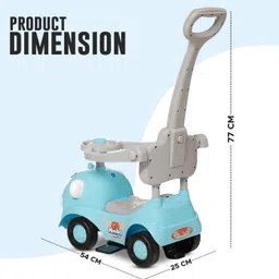 dash 3in1 Ride-on Push Car, Musical Ride on Car for Kids with Parental Handle Rideons & Wagons Non Battery Operated Ride On image 3