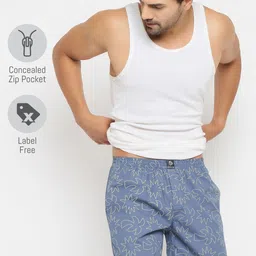 john players Cotton Geometric Print Grey Printed Men Boxer image 2