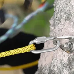 rarehaunt 8 mm Heavy SS Carabiner Screw Swing Snap Hook Multipurpose Connector Sports 2 Pc Locking Carabiner image 4