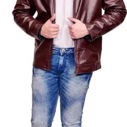 shreyatrend Men Solid Leather Jacket image 4